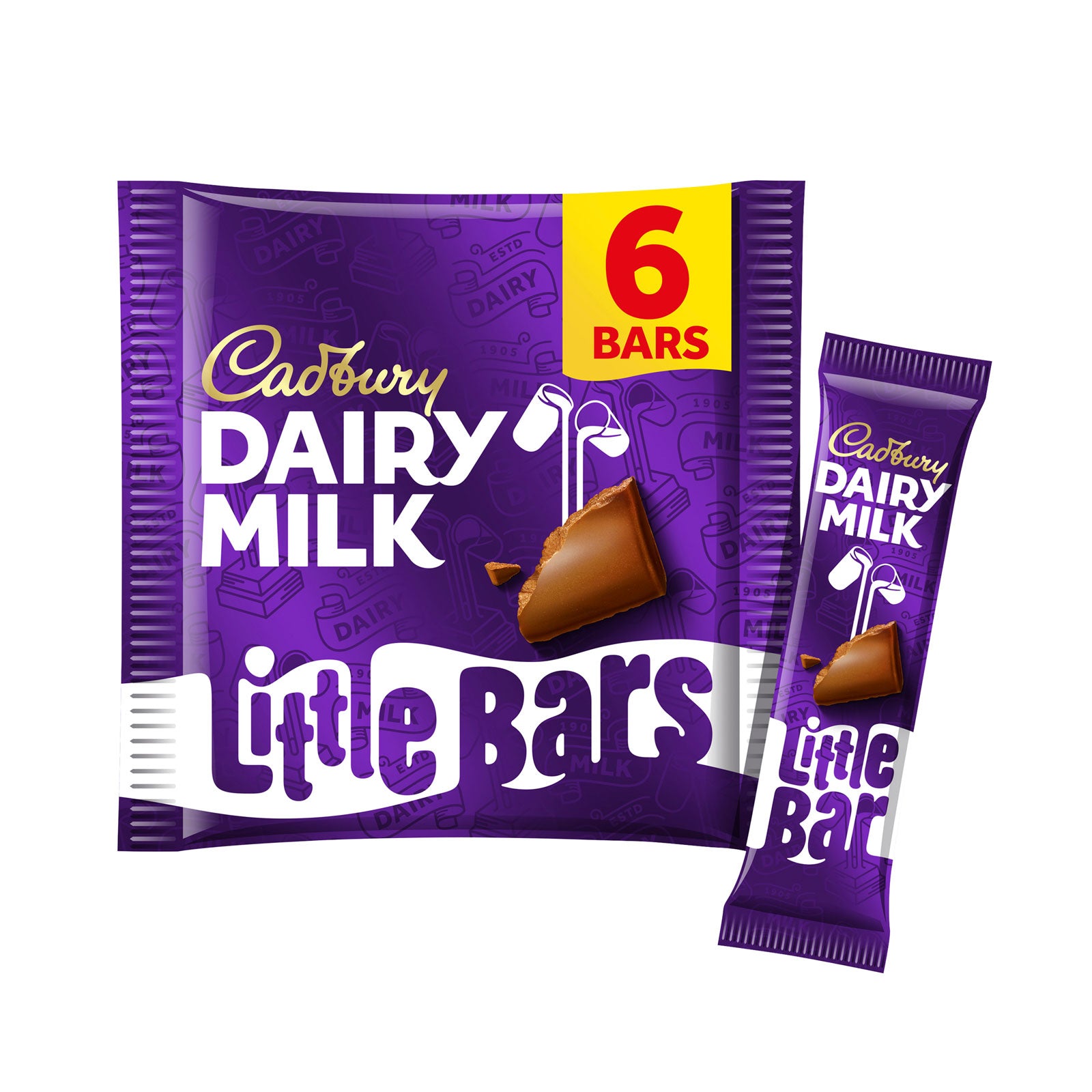 Cadbury Dairy Milk Little Bars 6 Pack 108g Cadbury Dairy Milk Little Bars 6 Pack 108g